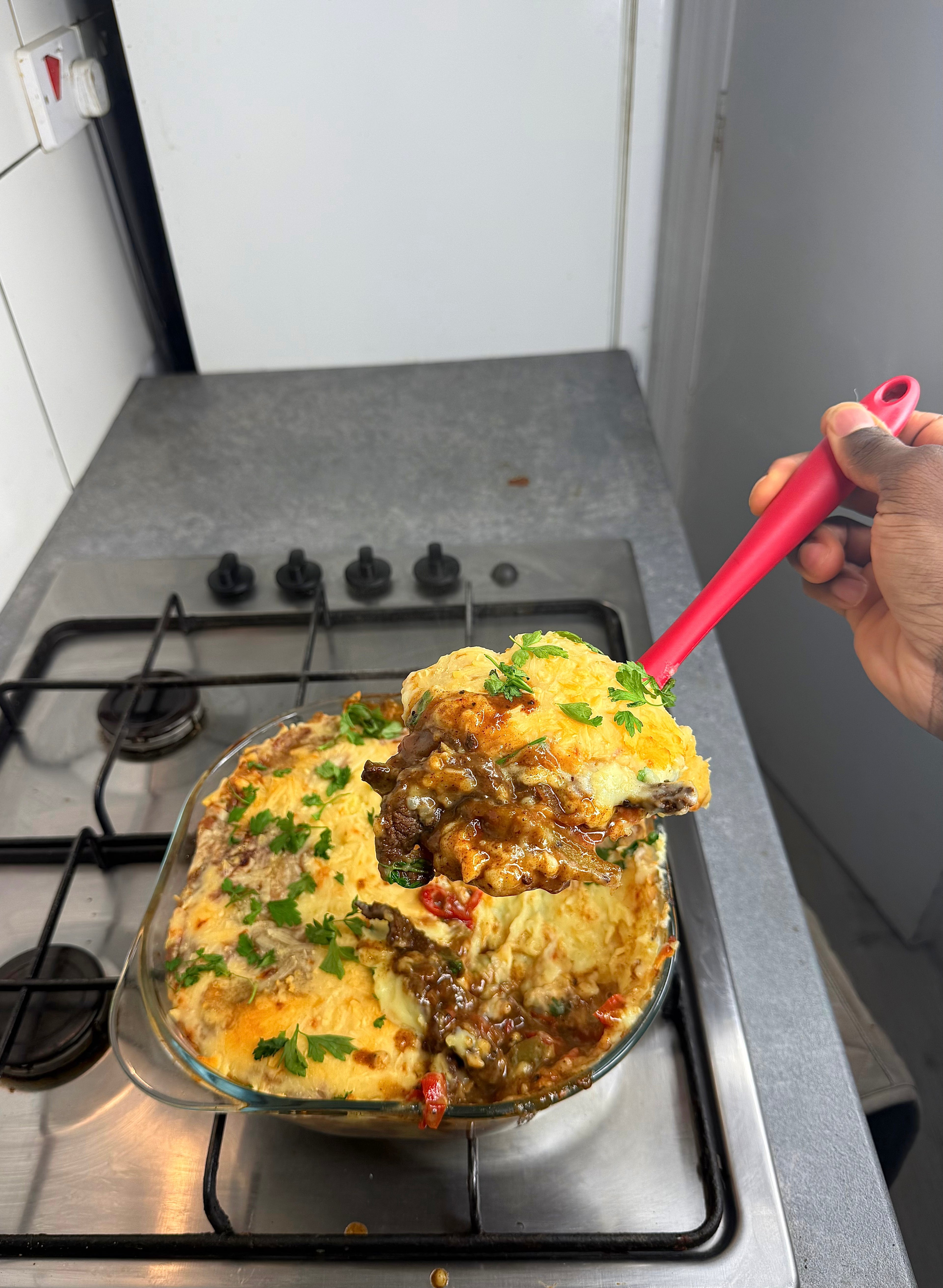 Jamaican Pepper Steak Shepherd's Pie