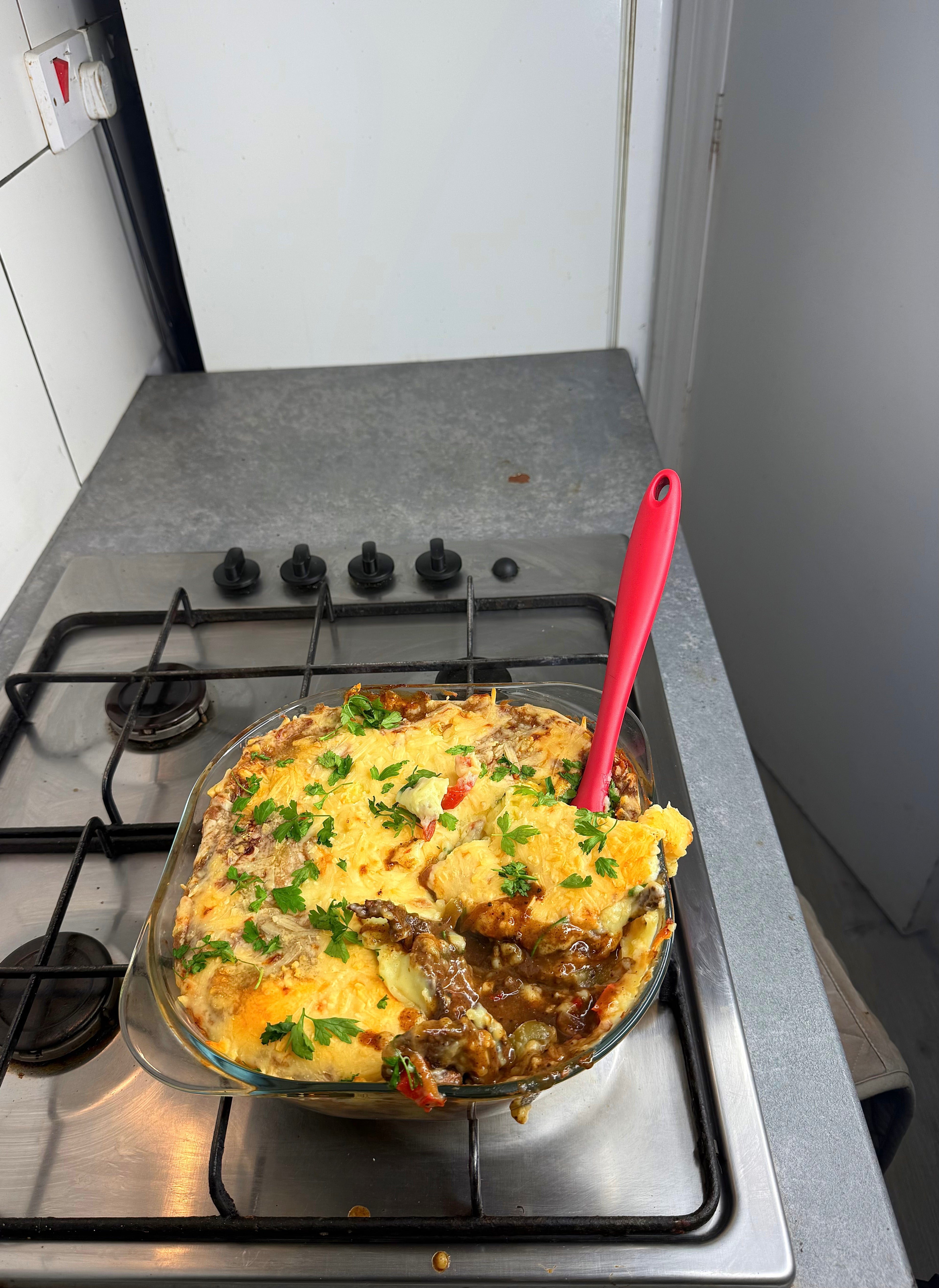 Jamaican Pepper Steak Shepherd's Pie