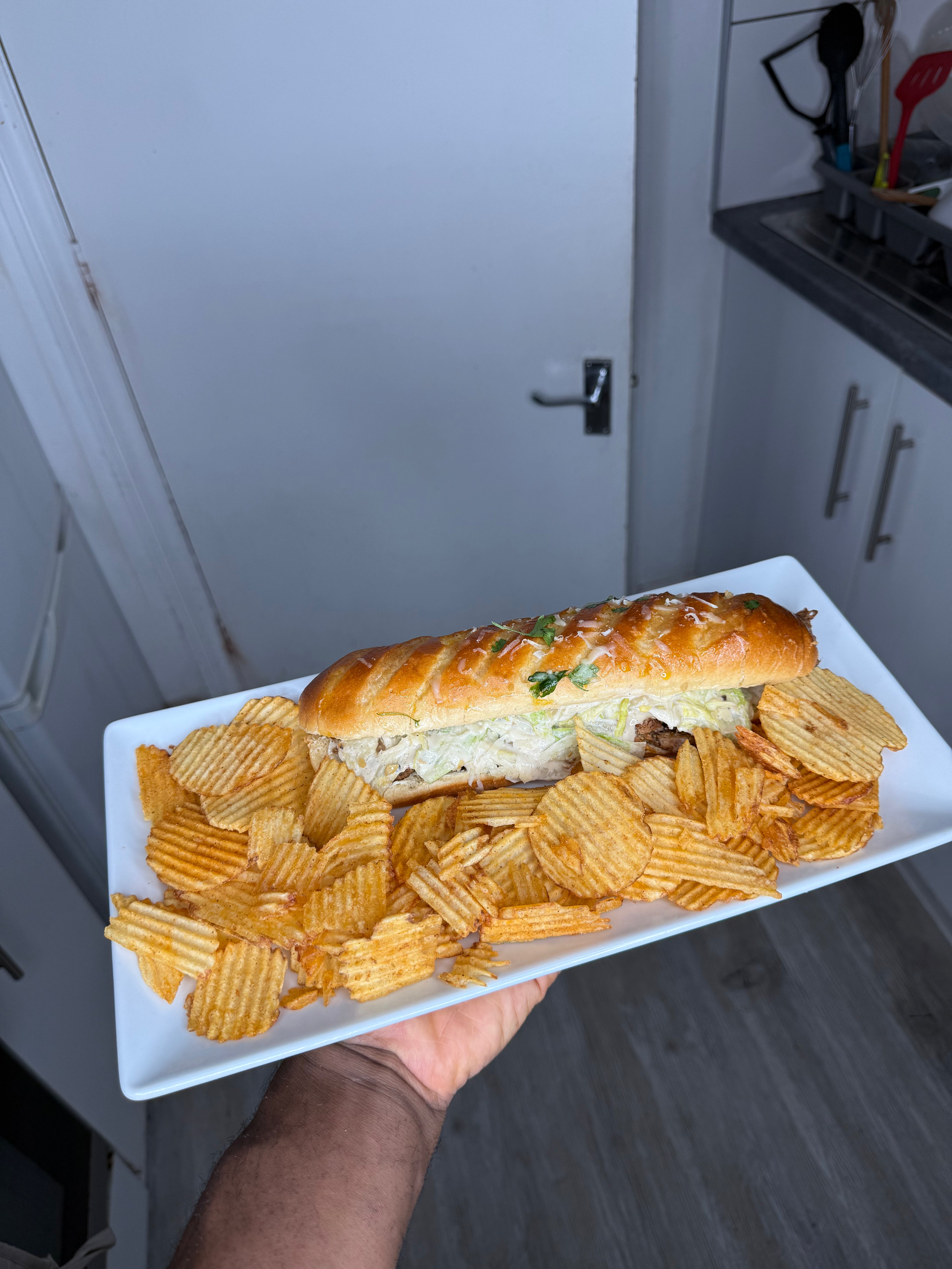 Jerk Chicken Caesar Salad Sandwiches