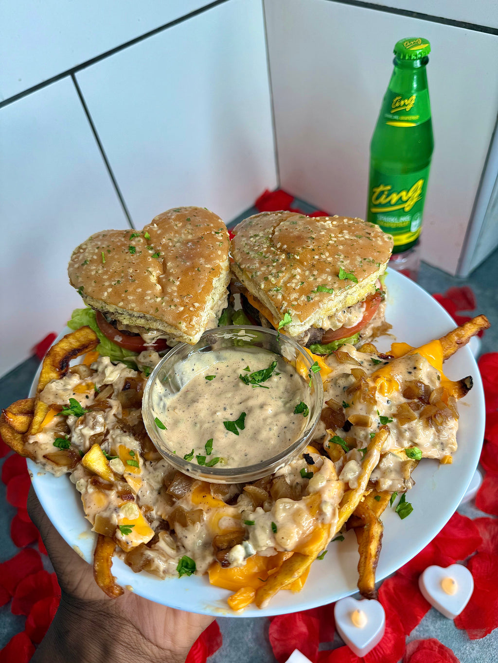 Jamaican Style In-N-Out With Plantain Animal Fries