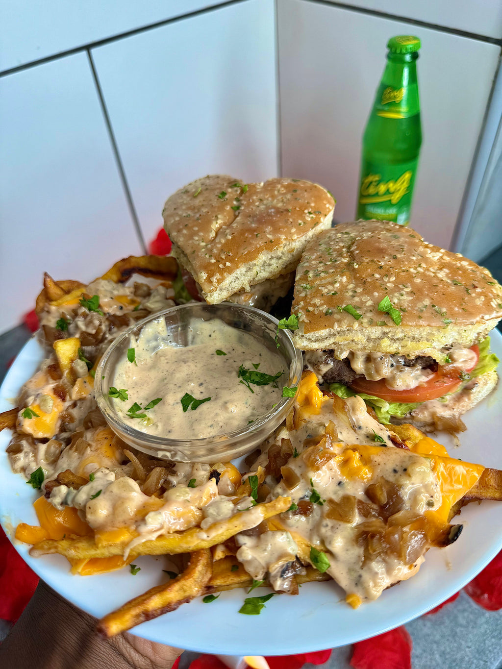 Jamaican Style In-N-Out With Plantain Animal Fries