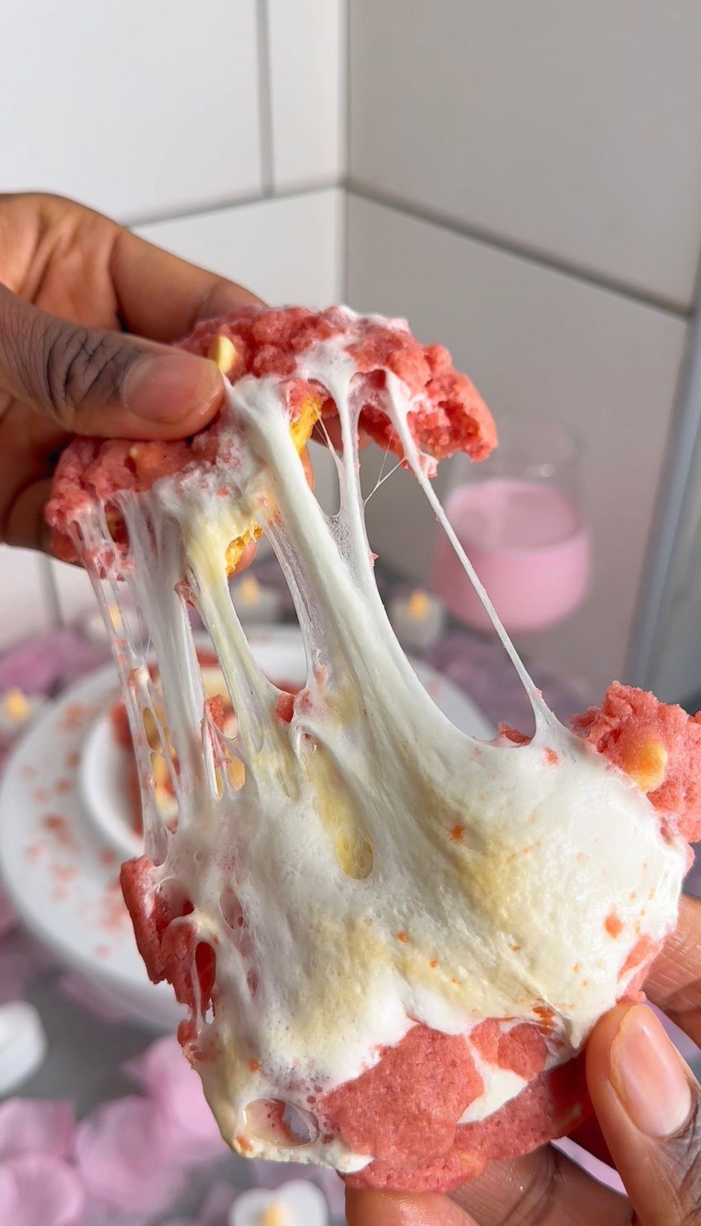 Jamaican Strawberry Smores Cookies