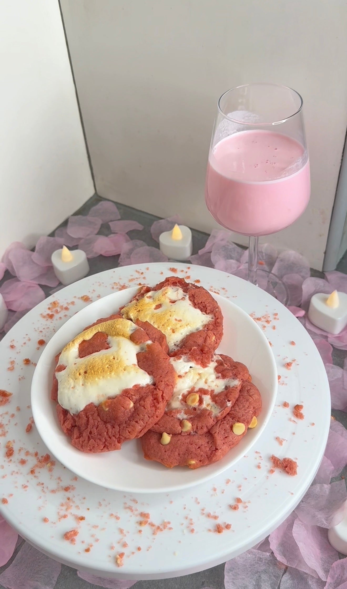 Jamaican Strawberry Smores Cookies