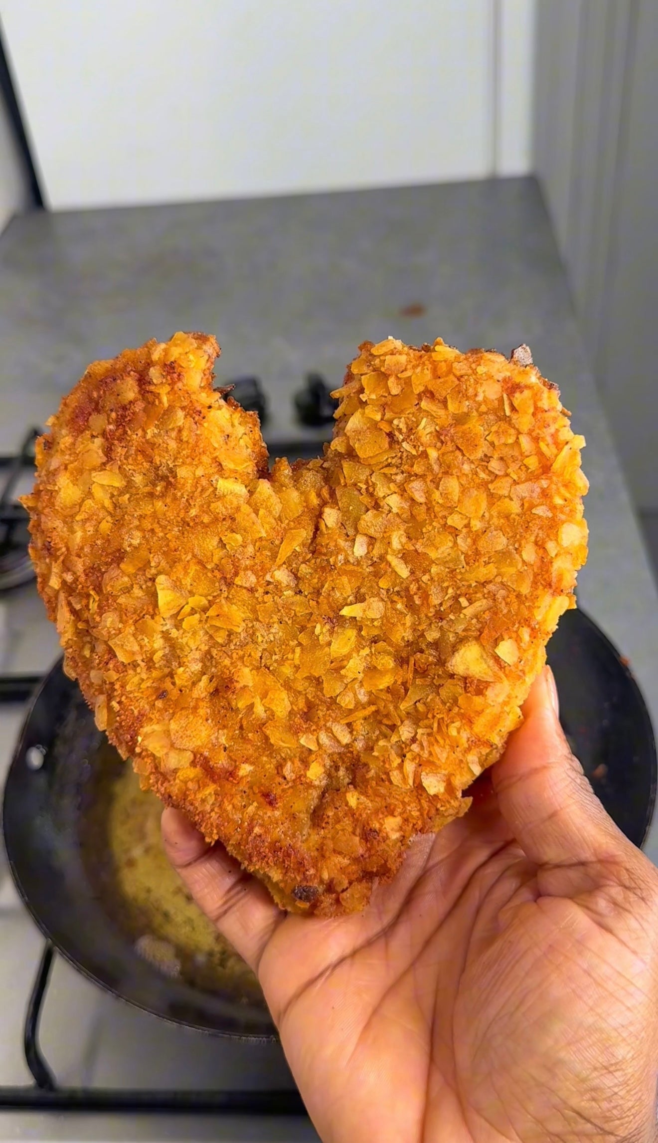 Jamaican Plantain Chips Crusted Chicken Parmesan