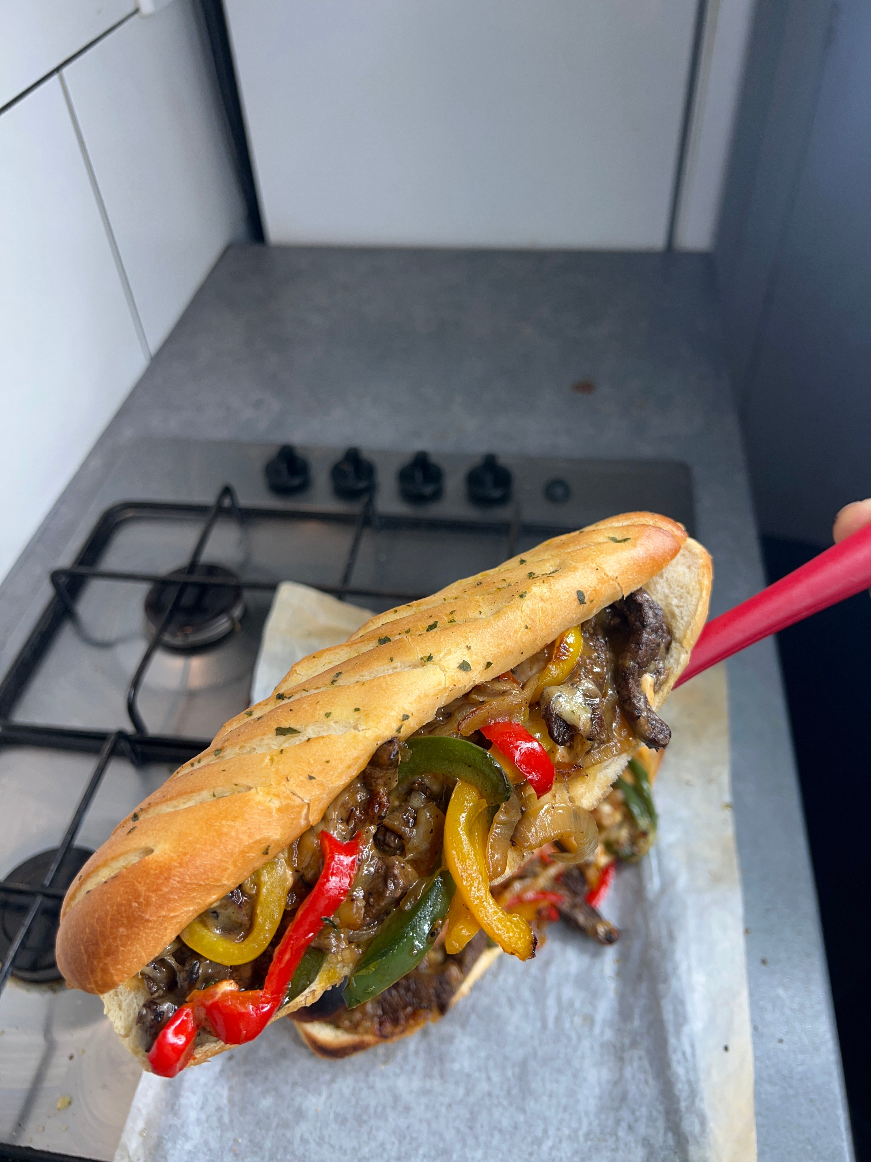 Jerk Philly Cheesesteak Sandwiches