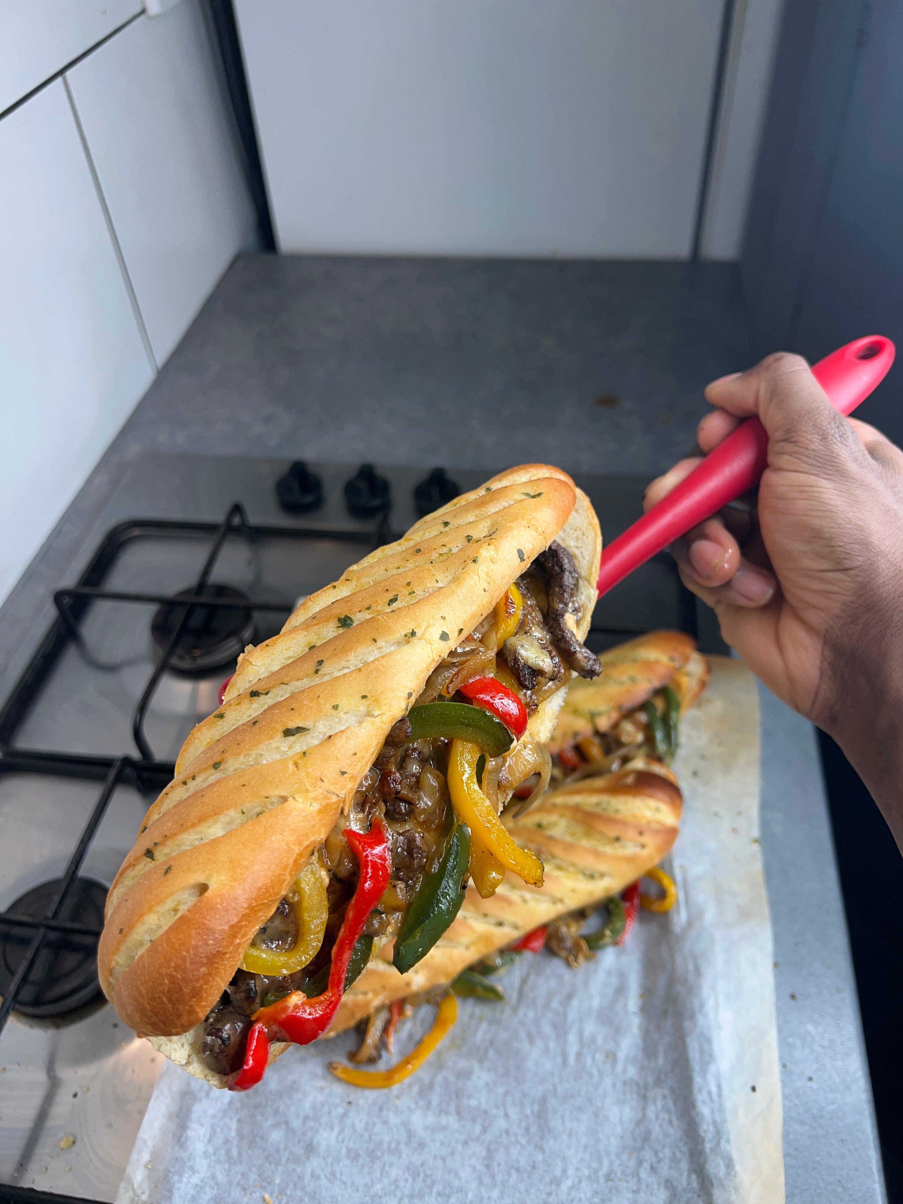 Jerk Philly Cheesesteak Sandwiches