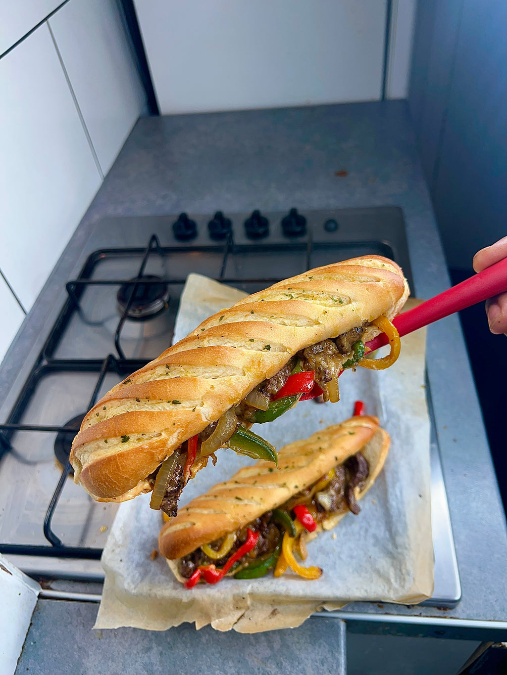 Jerk Philly Cheesesteak Sandwiches