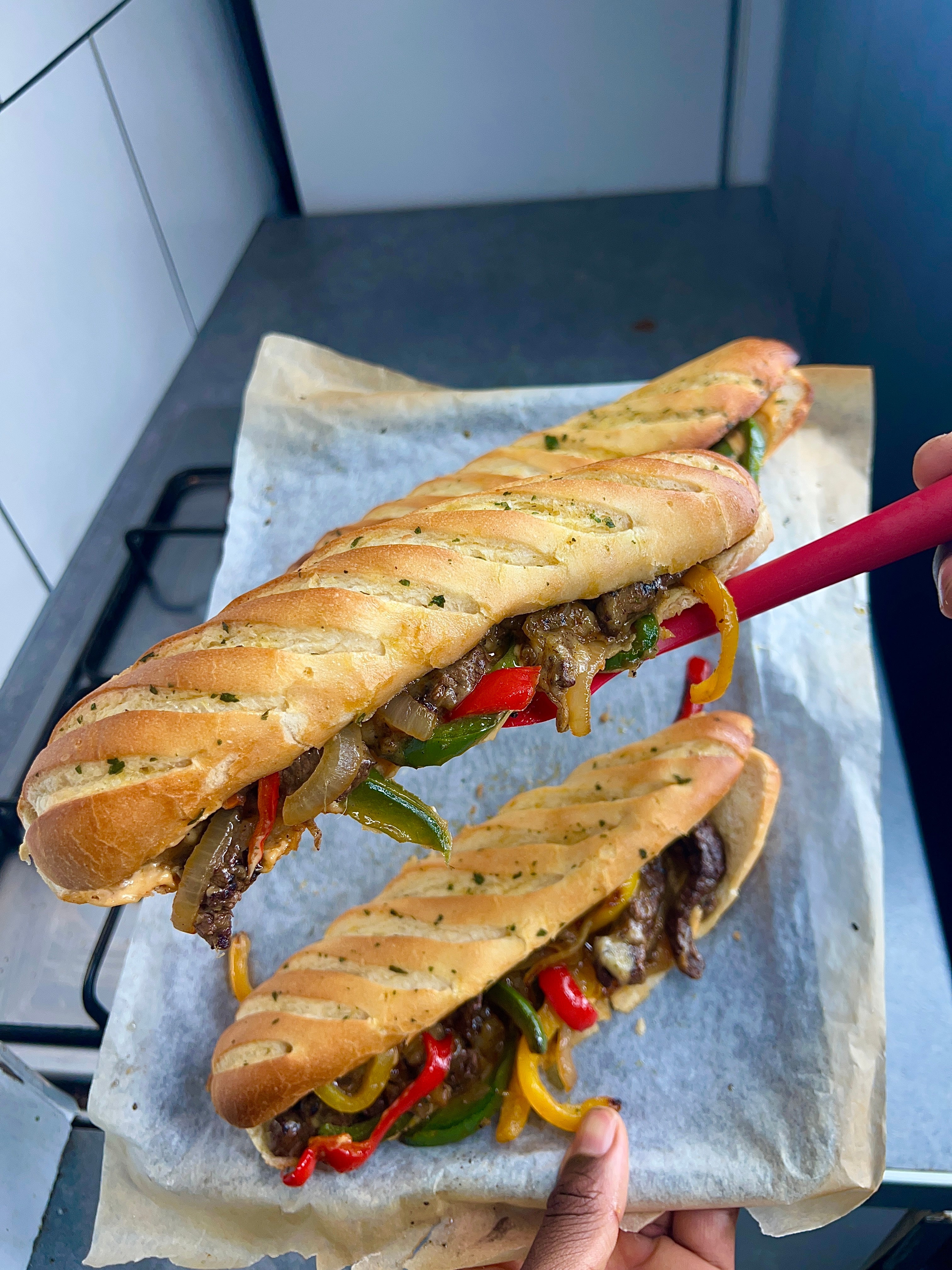 Jerk Philly Cheesesteak Sandwiches