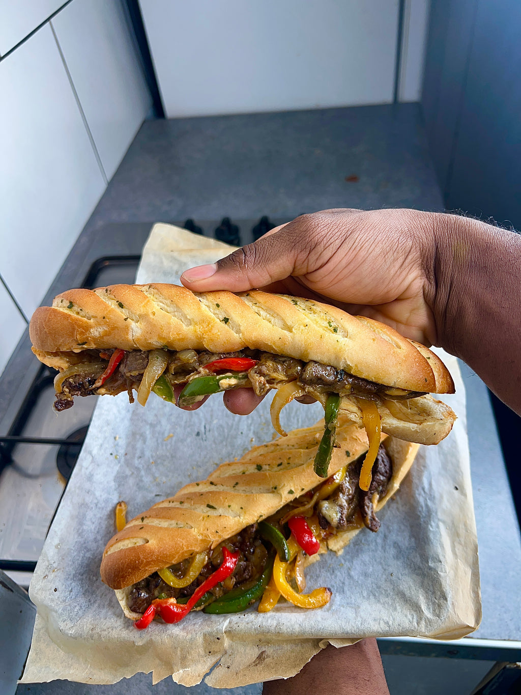 Jerk Philly Cheesesteak Sandwiches