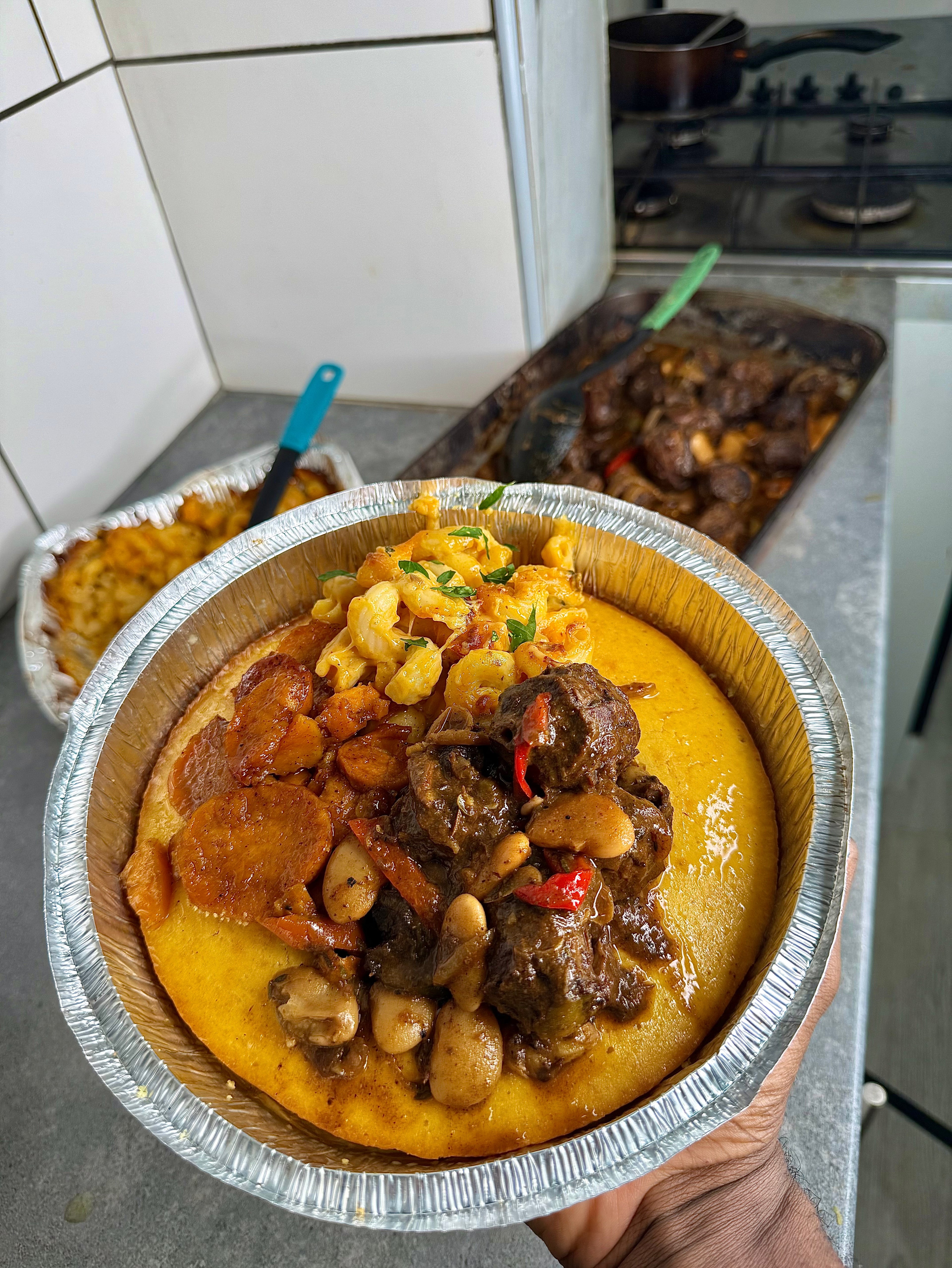 Jamaican Turkey Neck Cornbread Bowl