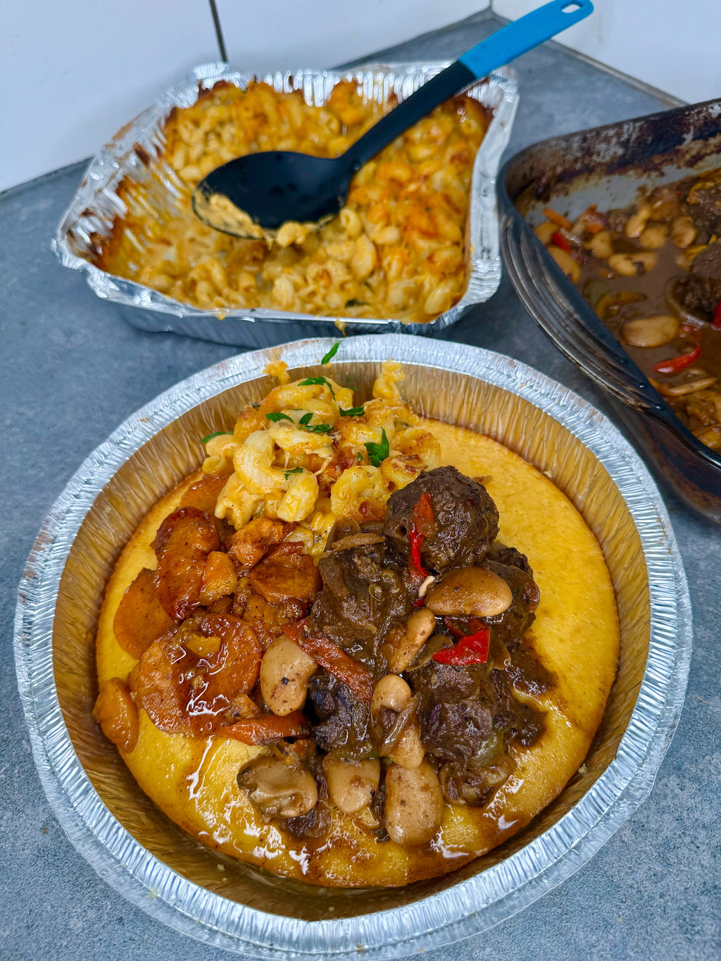 Jamaican Turkey Neck Cornbread Bowl