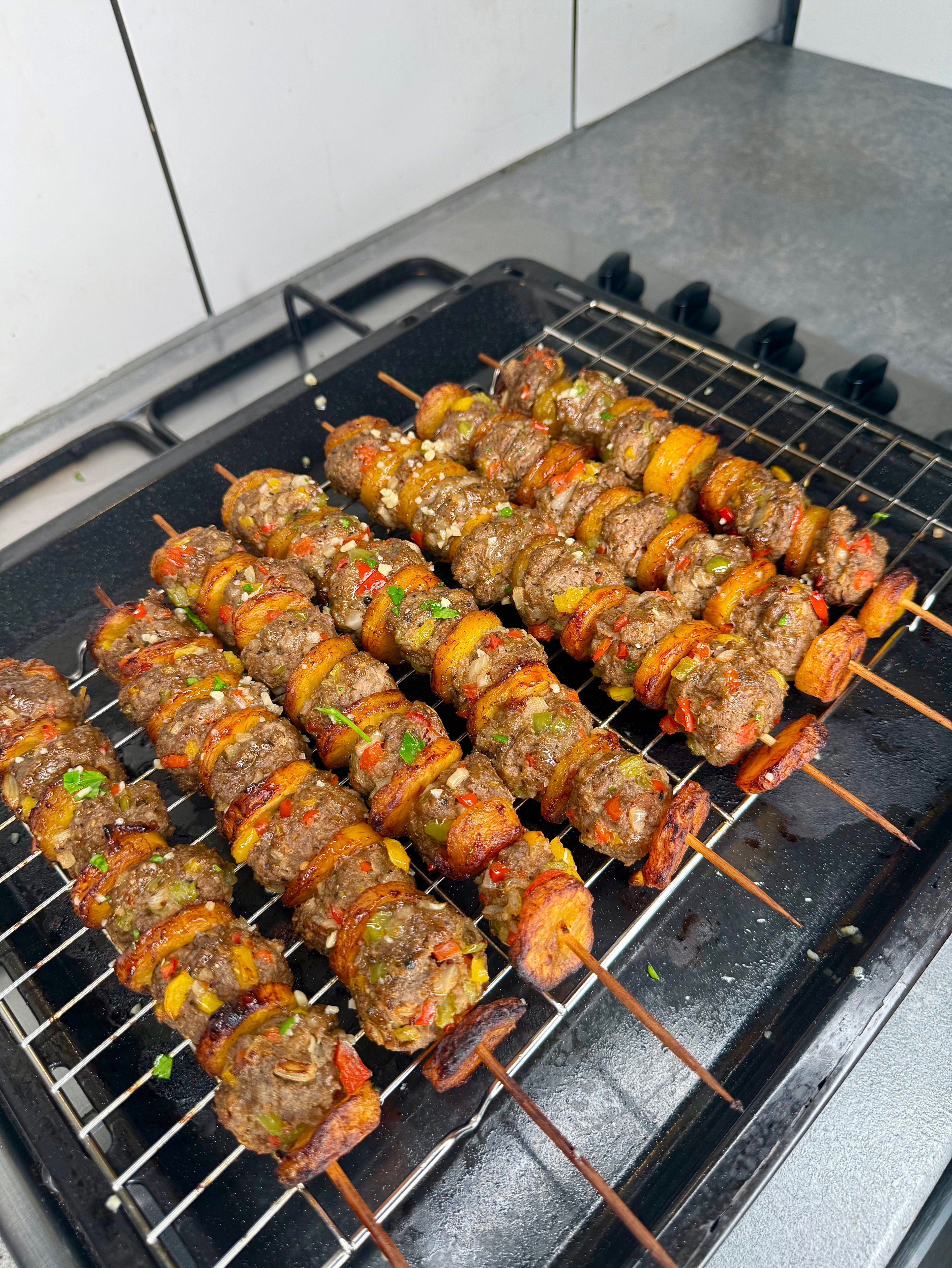 Jamaican Plantain & Mince Kebabs