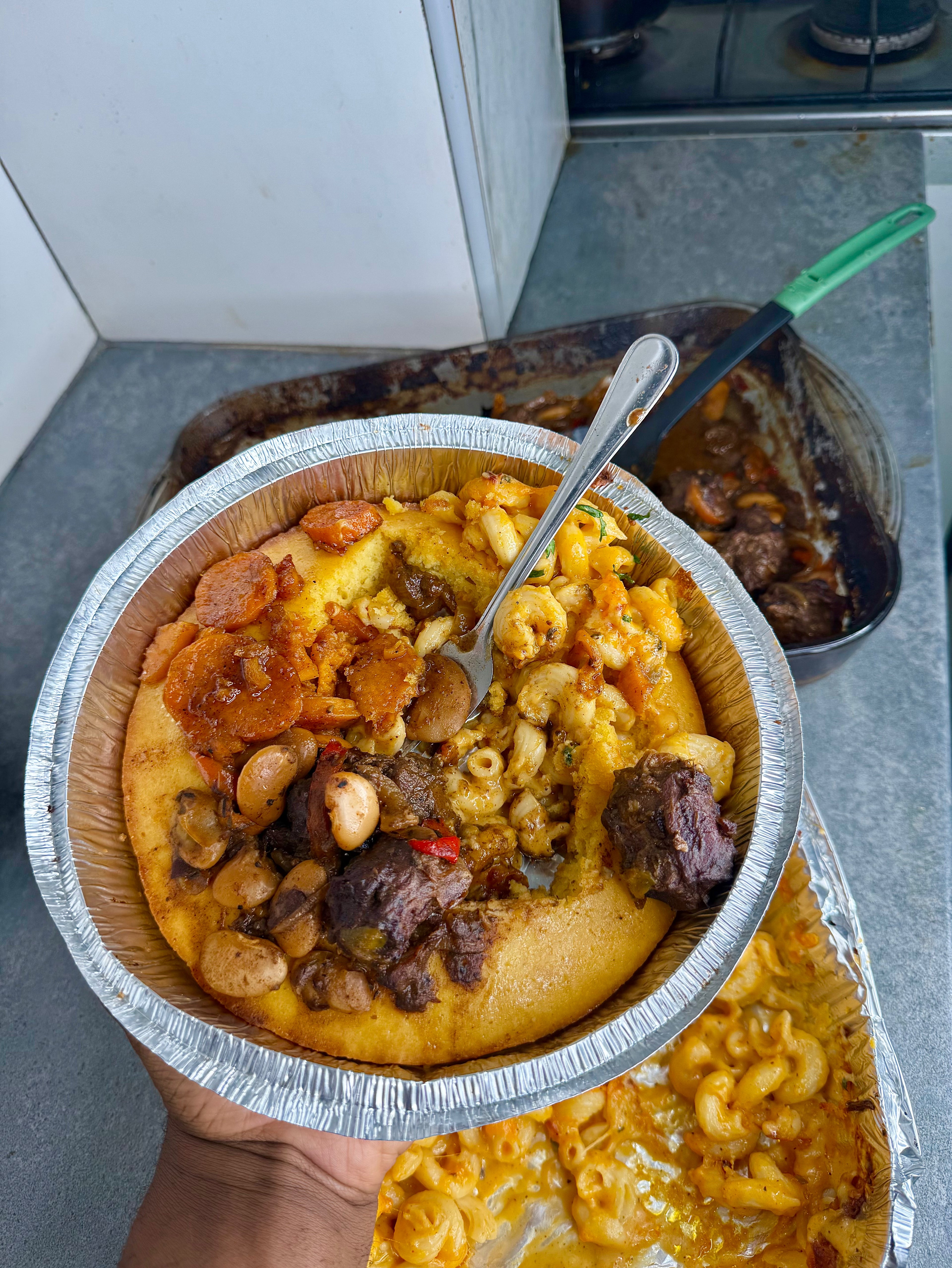 Jamaican Turkey Neck Cornbread Bowl