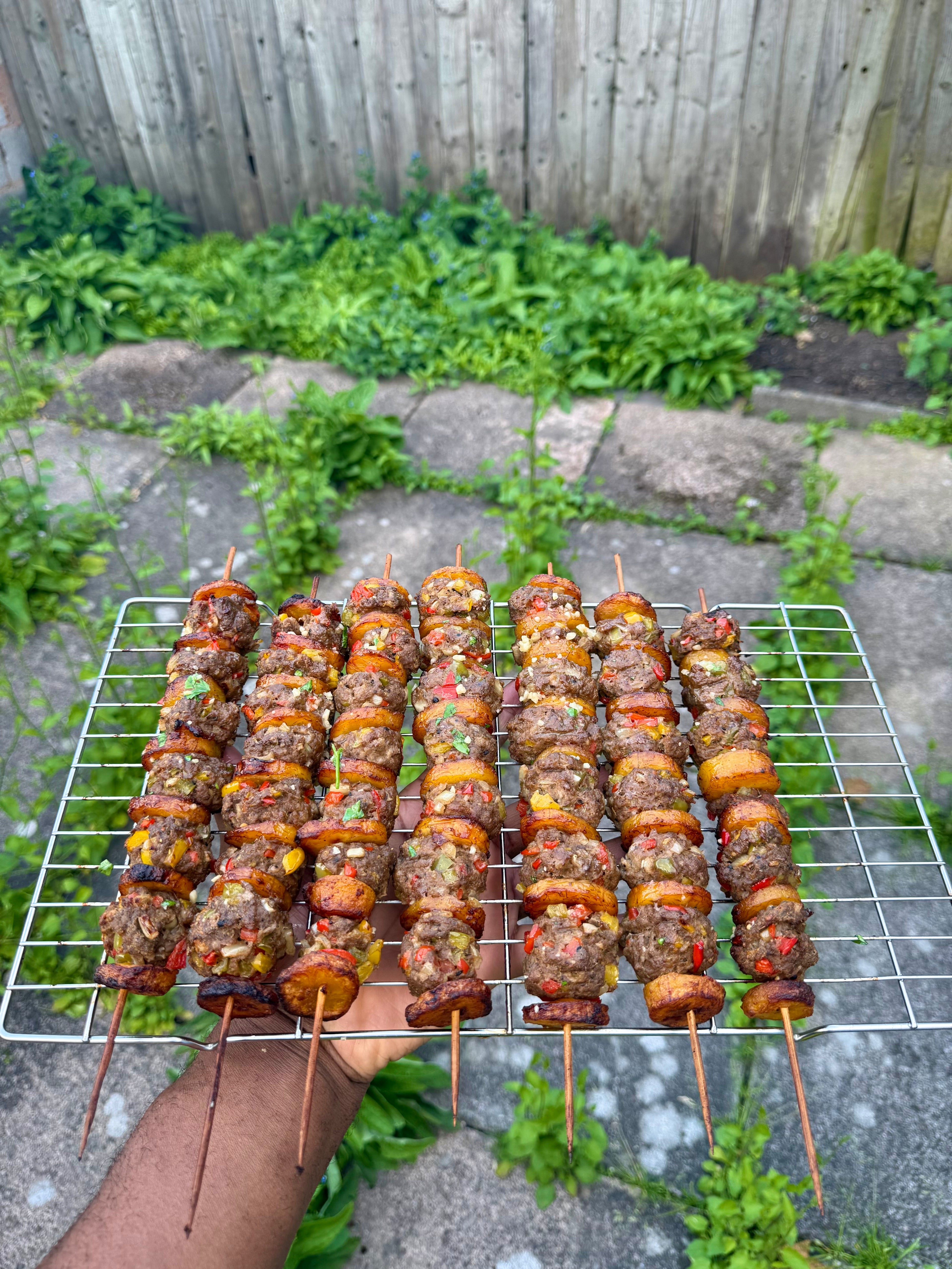 Jamaican Plantain & Mince Kebabs