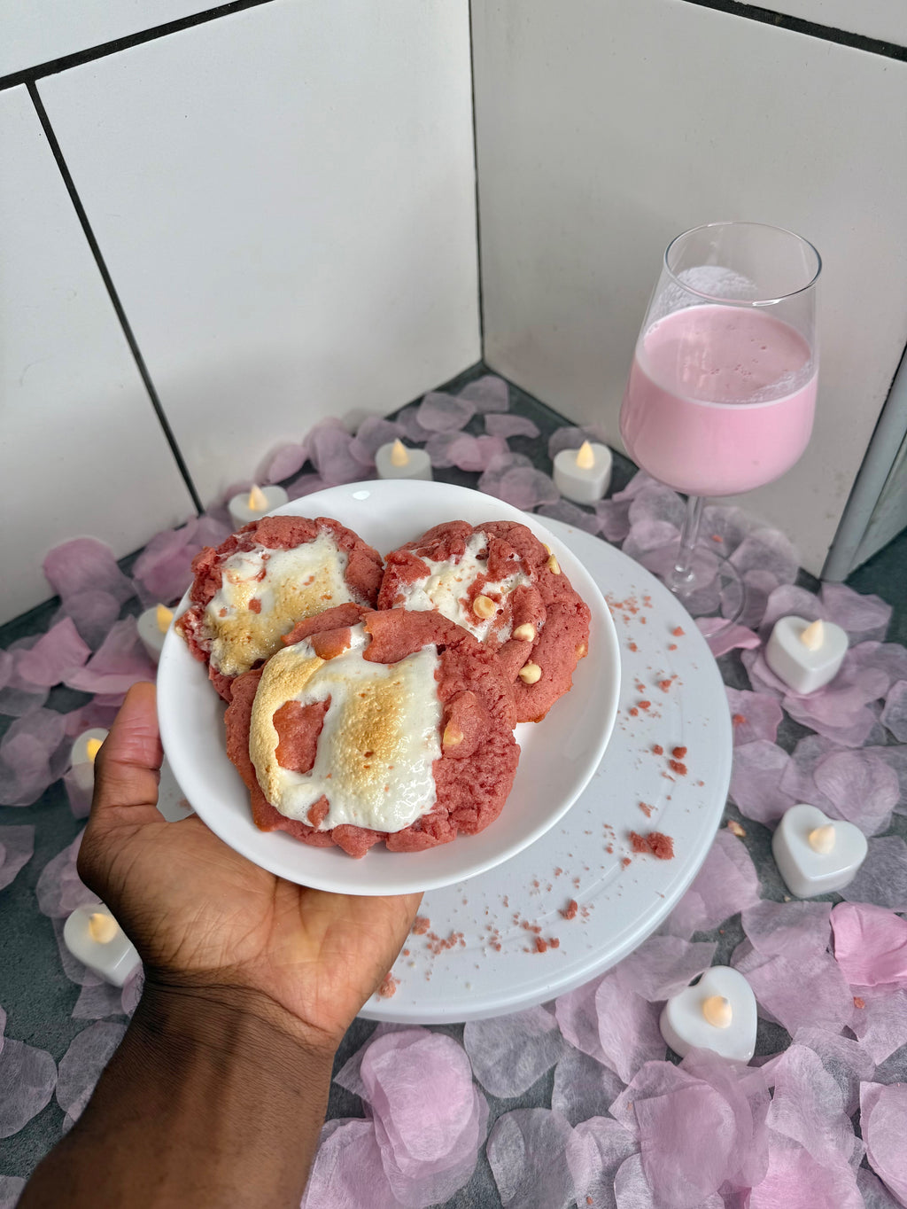 Jamaican Strawberry Smores Cookies