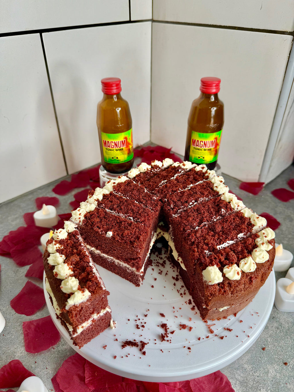 Jamaican Magnum Red Velvet Cake