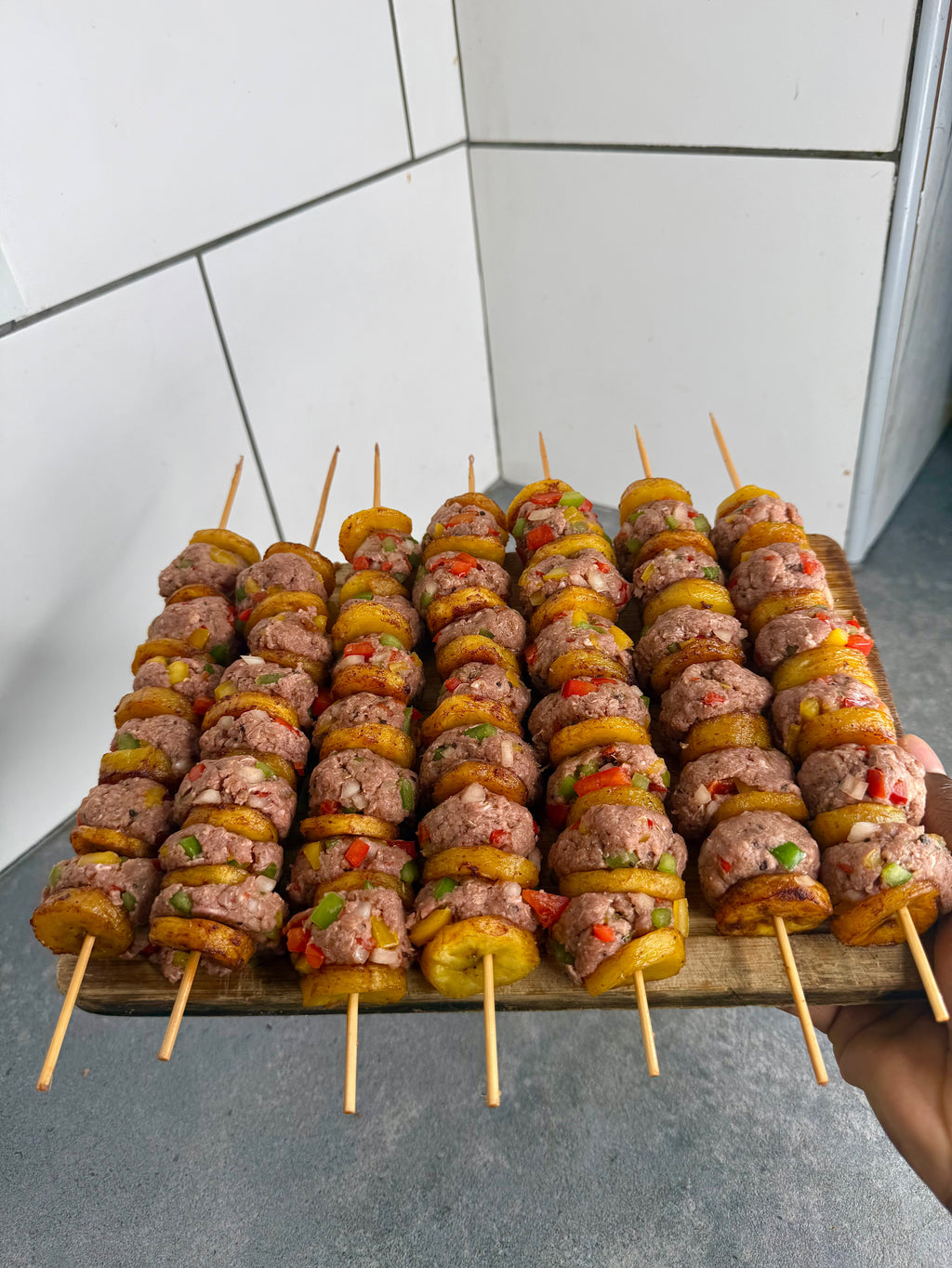 Jamaican Plantain & Mince Kebabs