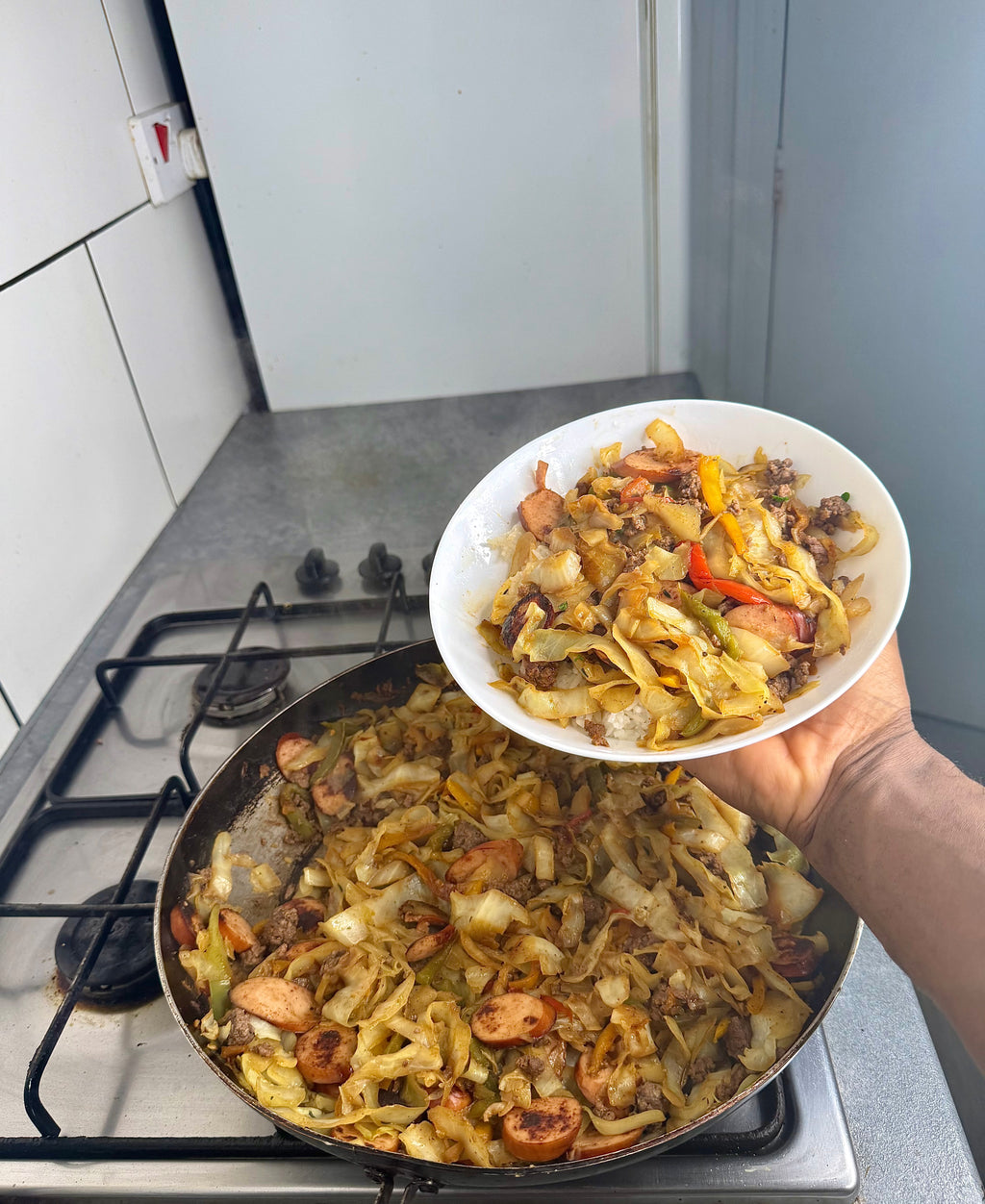 Jamaican Dirty Cabbage