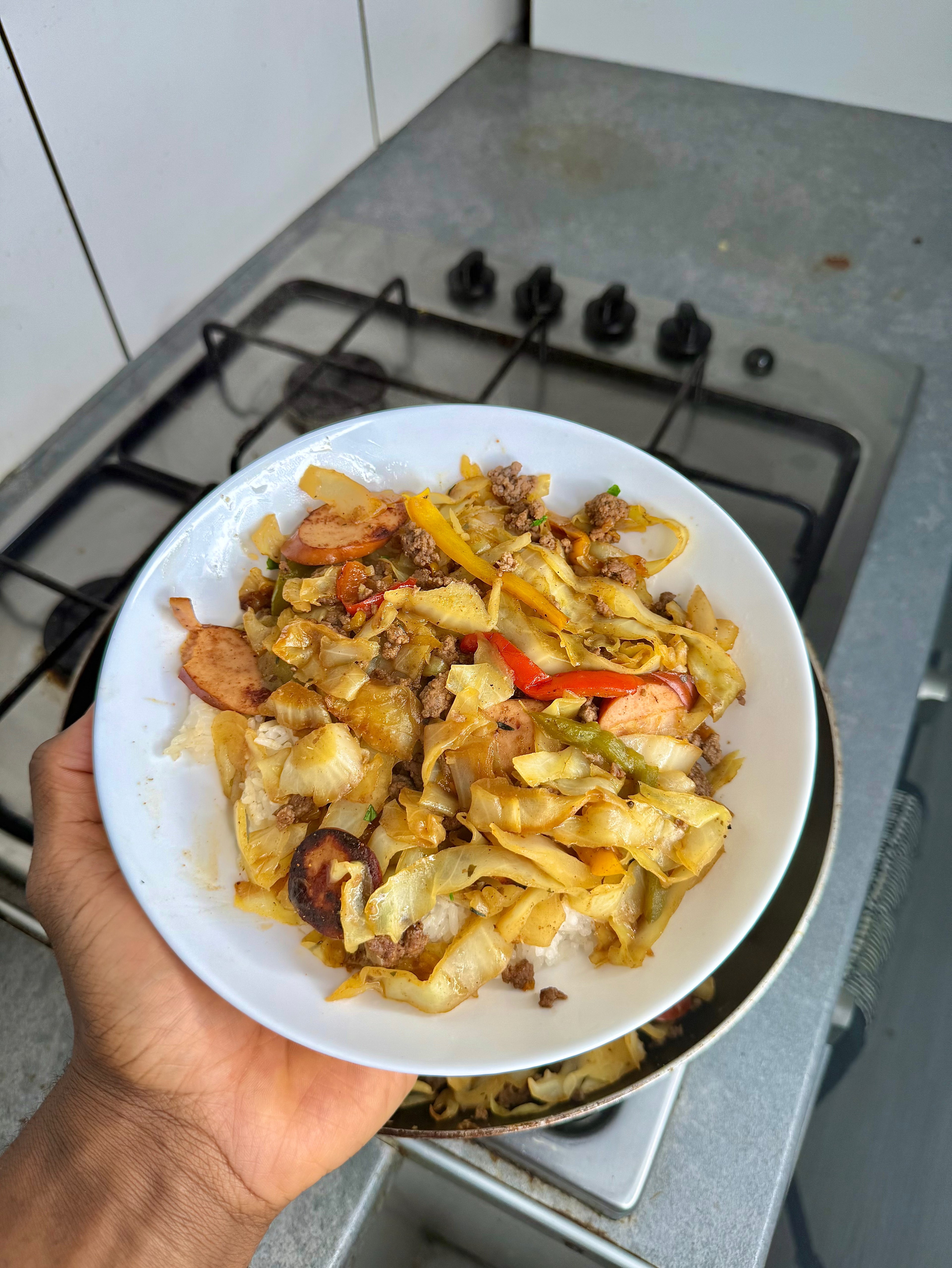 Jamaican Dirty Cabbage