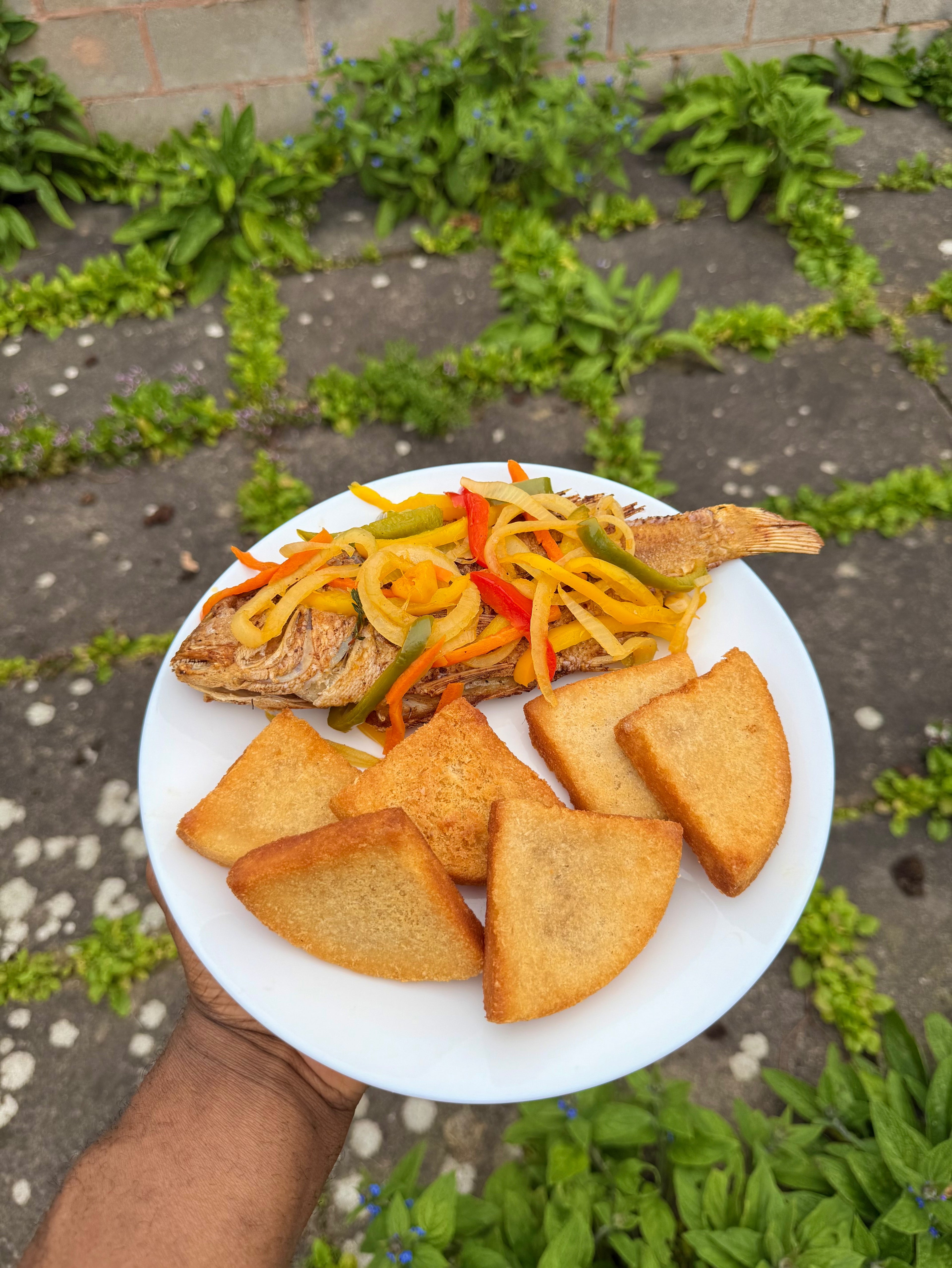 Jamaican Escovitch Fish W/Fried Bammy