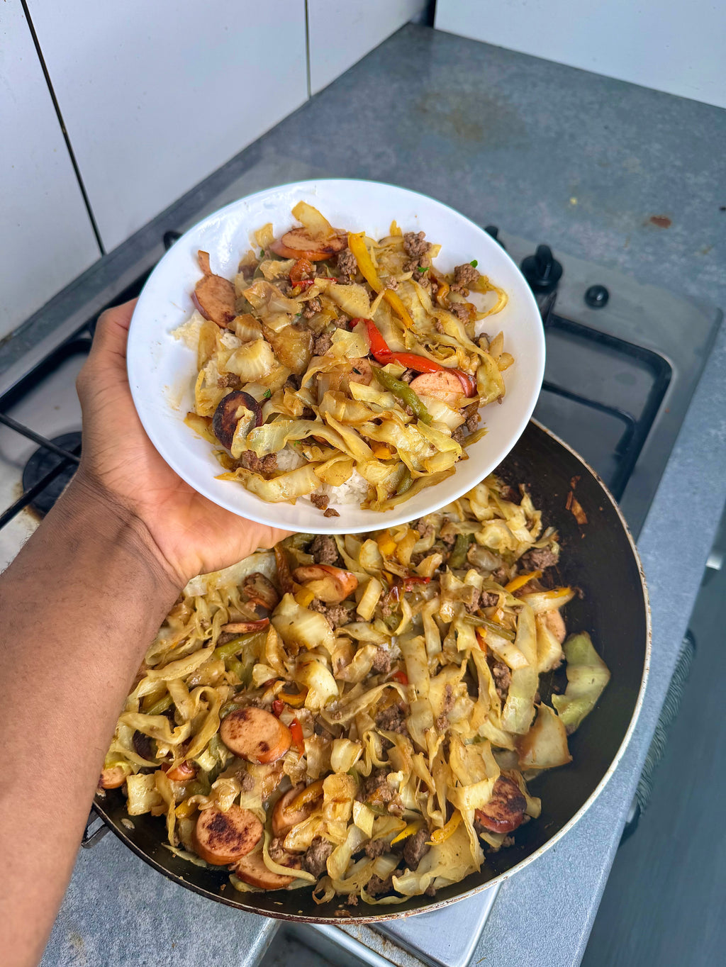 Jamaican Dirty Cabbage