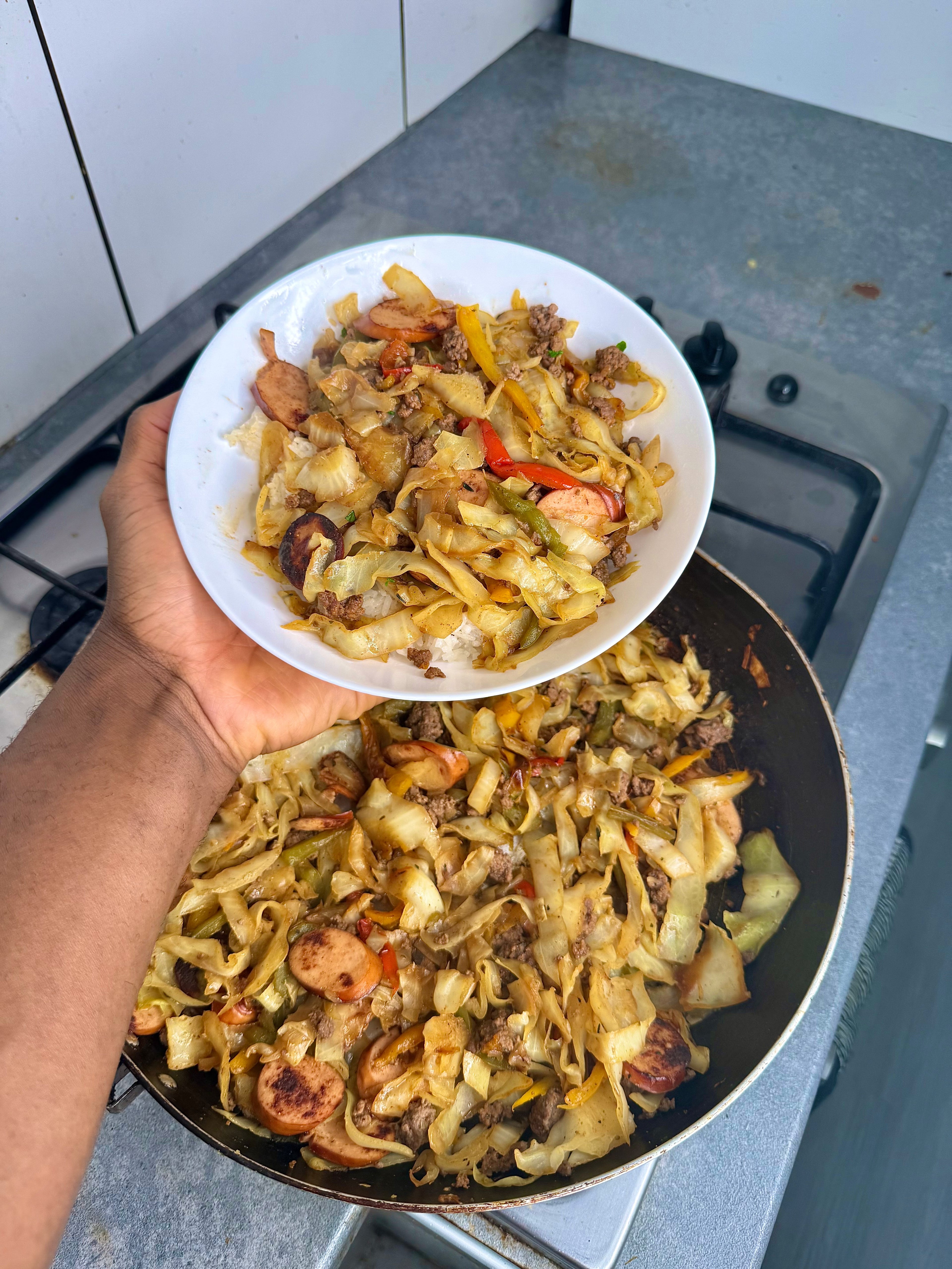 Jamaican Dirty Cabbage