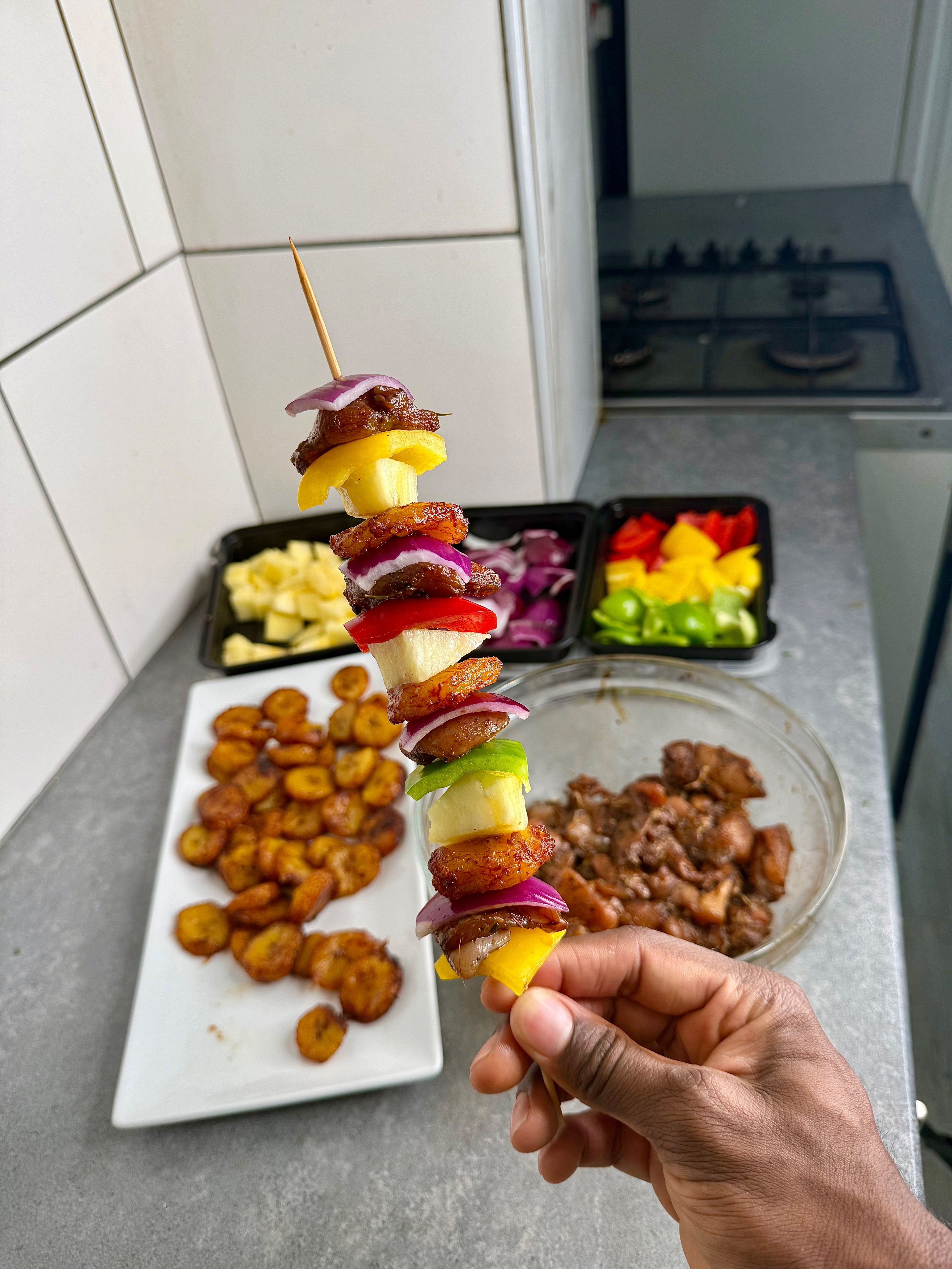 Jerk Chicken & Plantain Kebab Skewers
