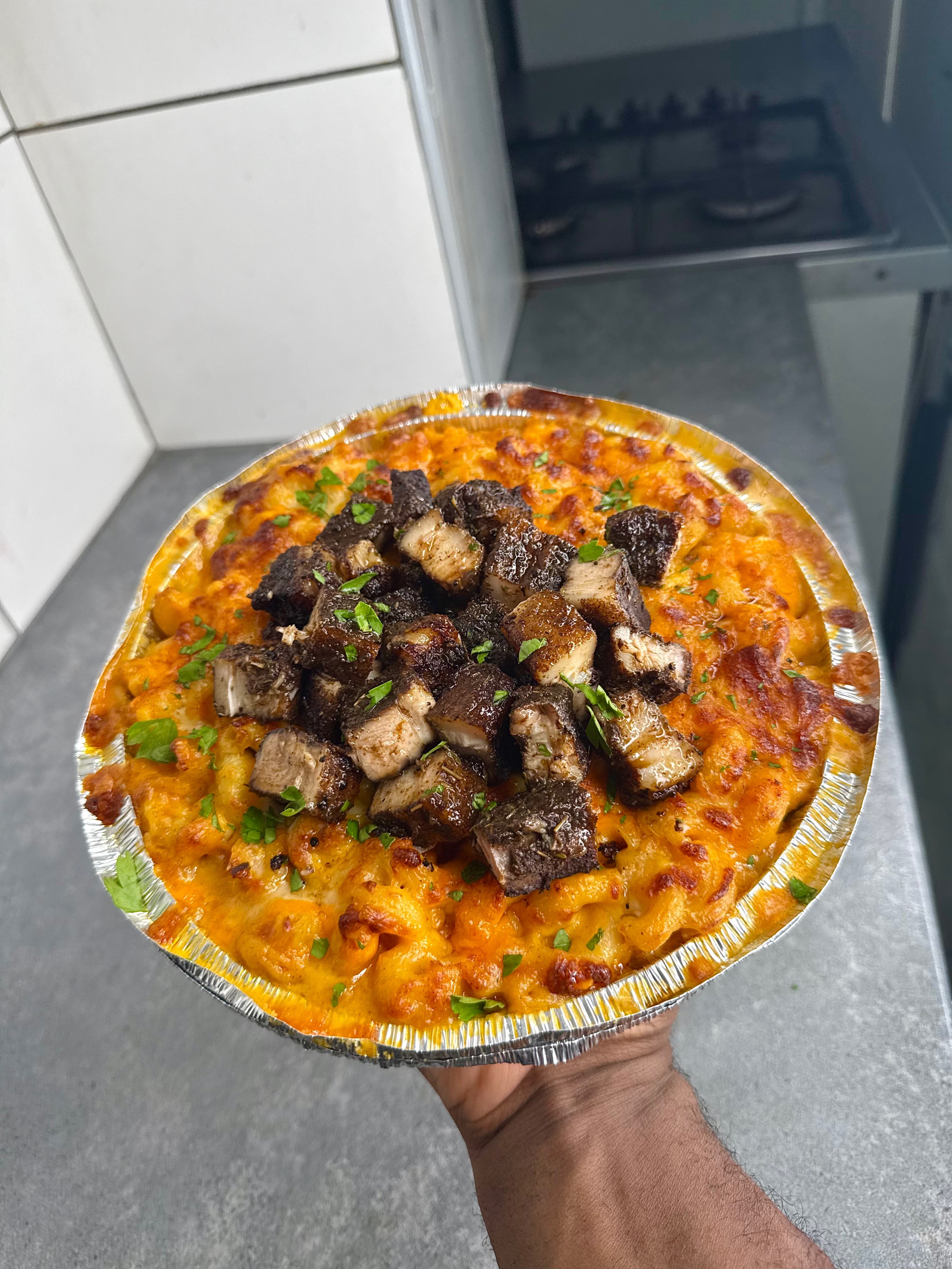 Jerk Pork Mac & Cheese