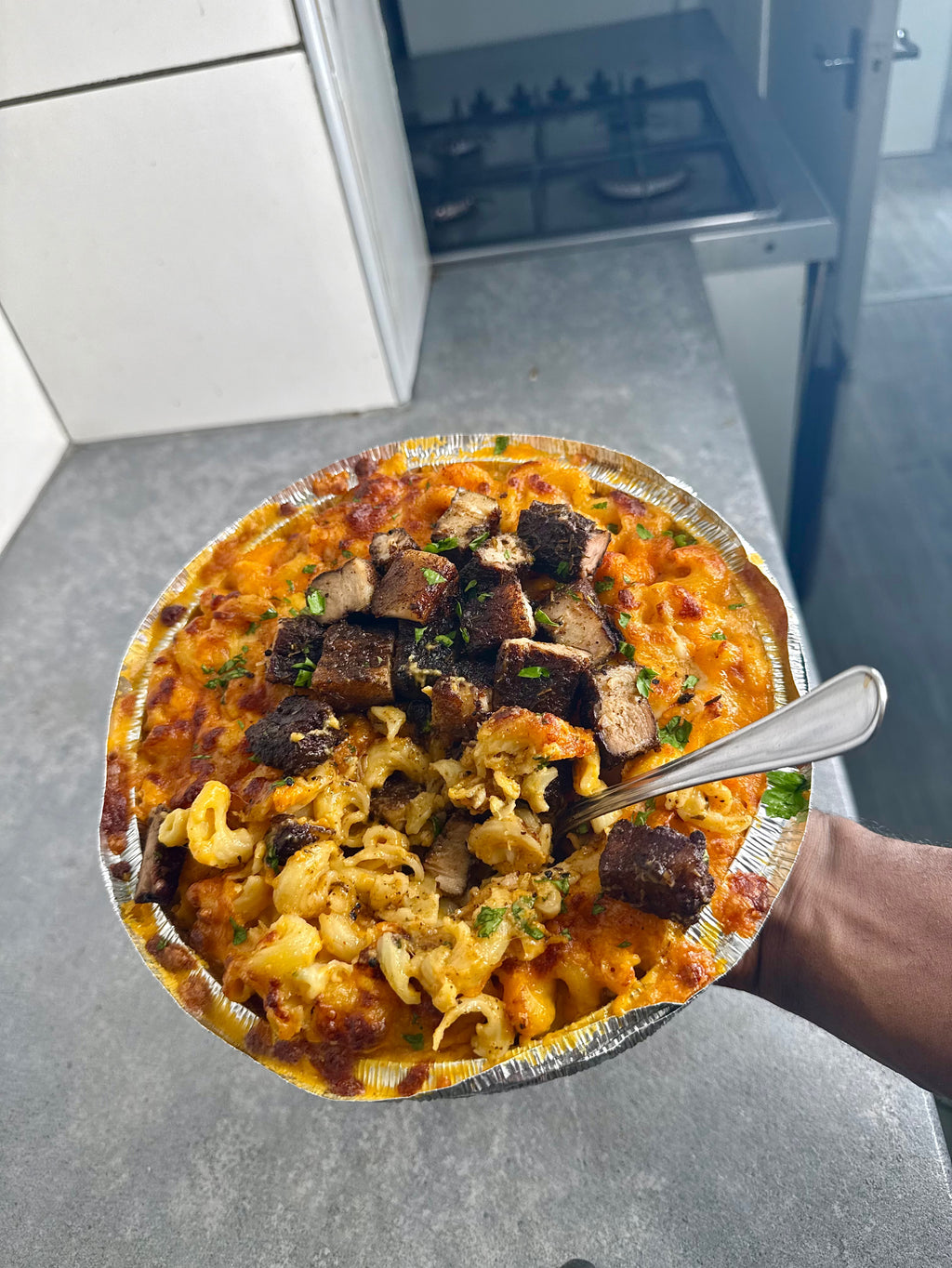Jerk Pork Mac & Cheese