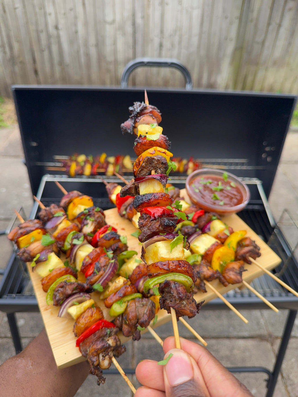 Jerk Chicken & Plantain Kebab Skewers