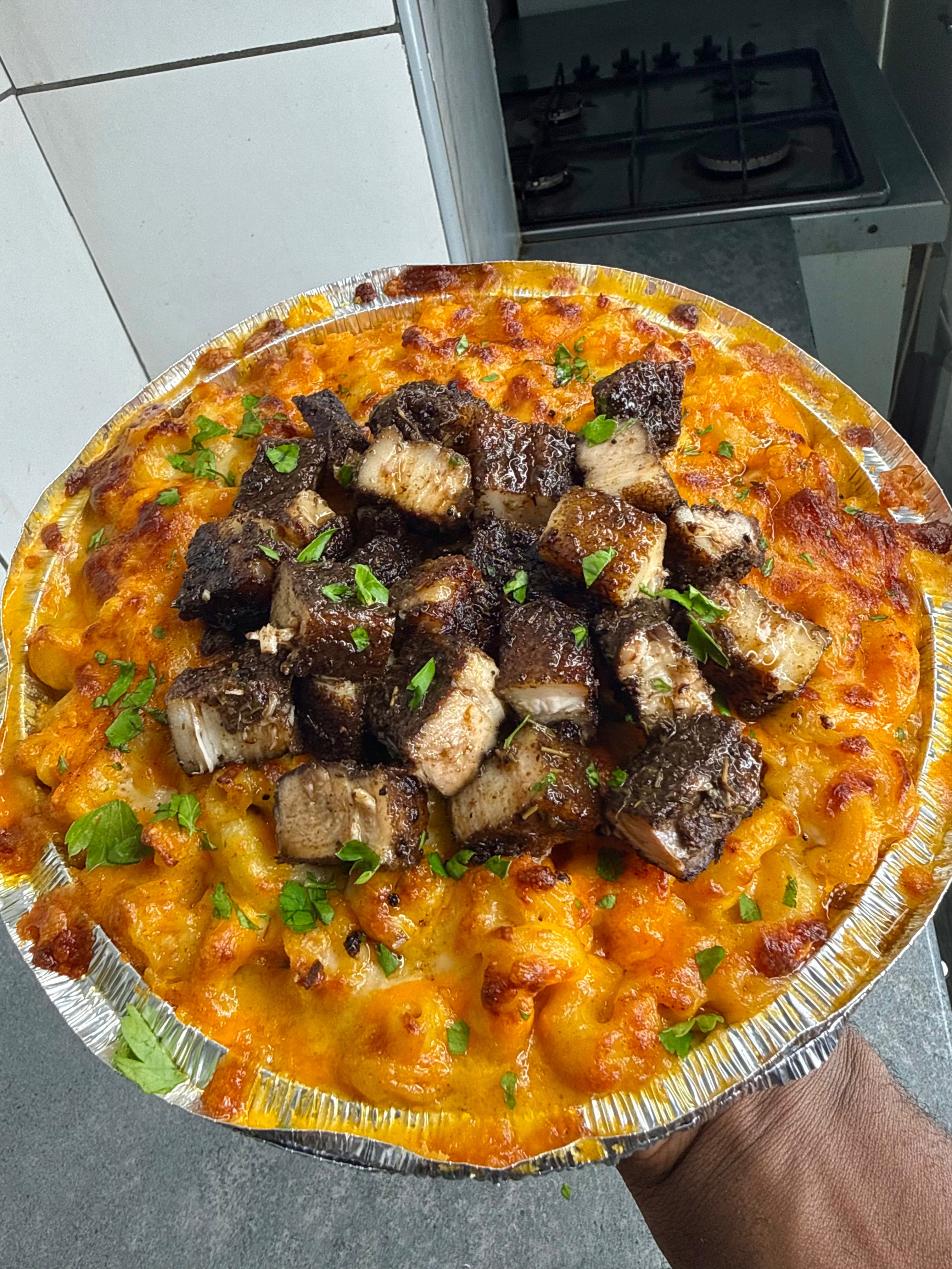 Jerk Pork Mac & Cheese