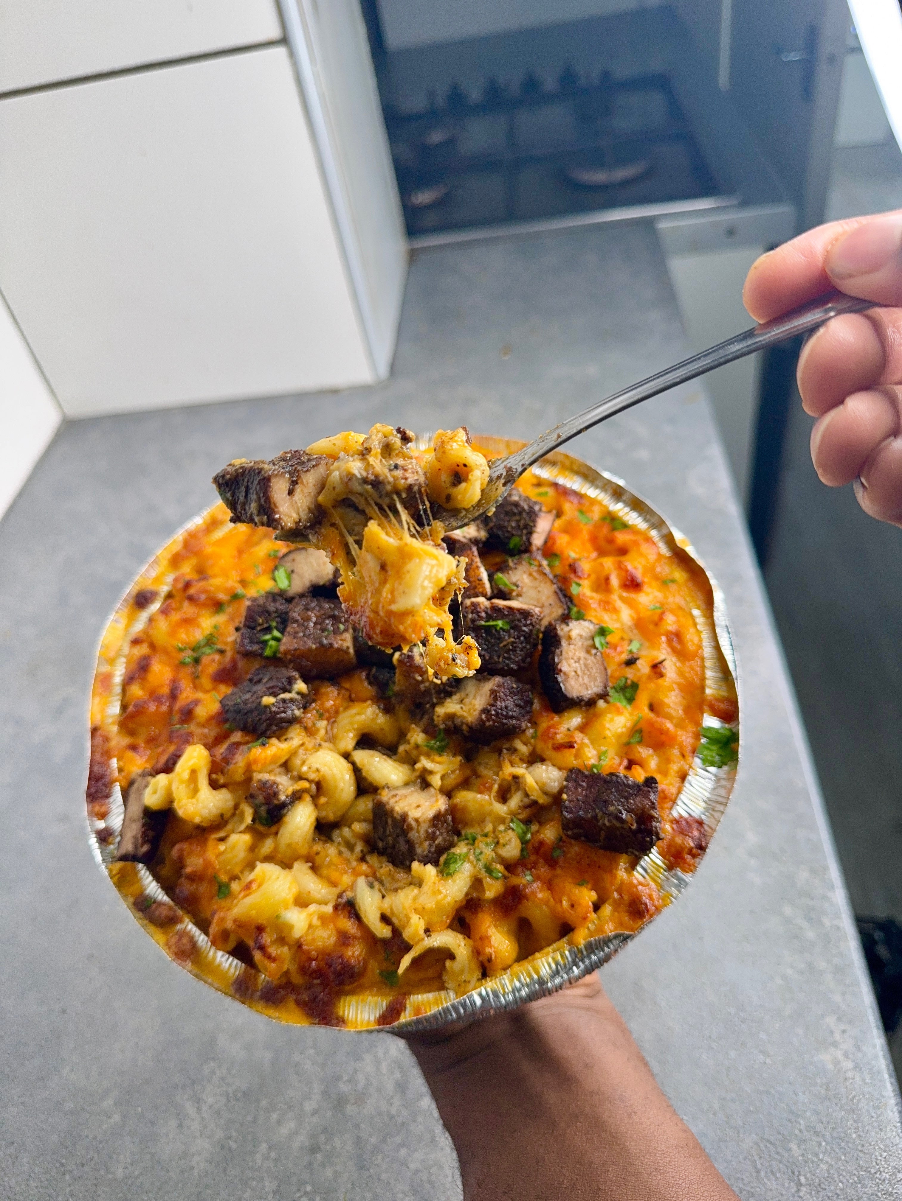 Jerk Pork Mac & Cheese
